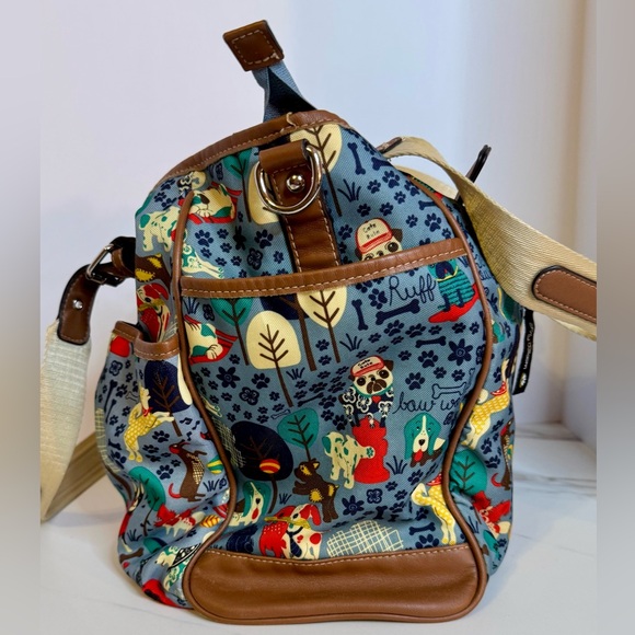 Lily Bloom Who Let The Dogs Out Maya Large Tote Bag Purse Multi Pocket Puppy - Picture 3 of 6